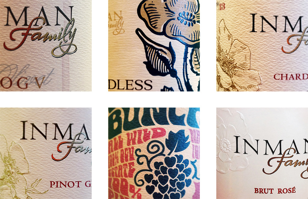 Inman Family Wine Labels