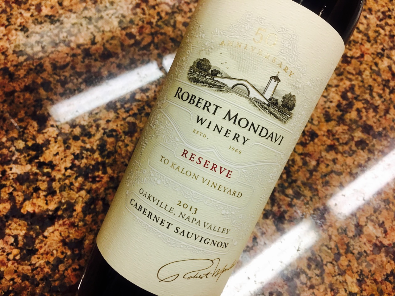 2013 Robert Mondavi Winery Cabernet Sauvignon Reserve To Kalon Vineyard Oakville Napa Valley